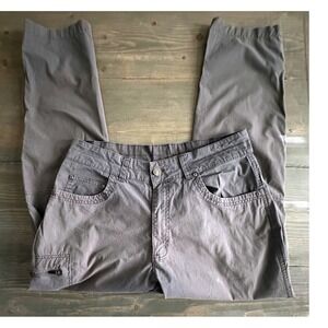 Swiss Alps Lighweight Outdoor Hiking Comfort Zip Pocket Gray Pants Mens Size 34